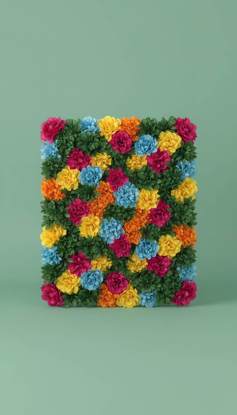 Mint Meadow modular flower wall
