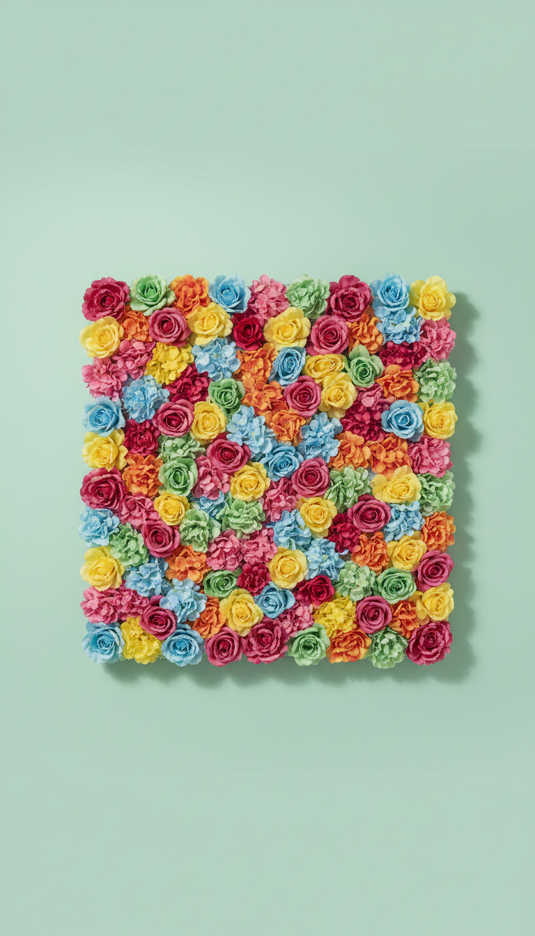 Fairy Blue modular flower wall