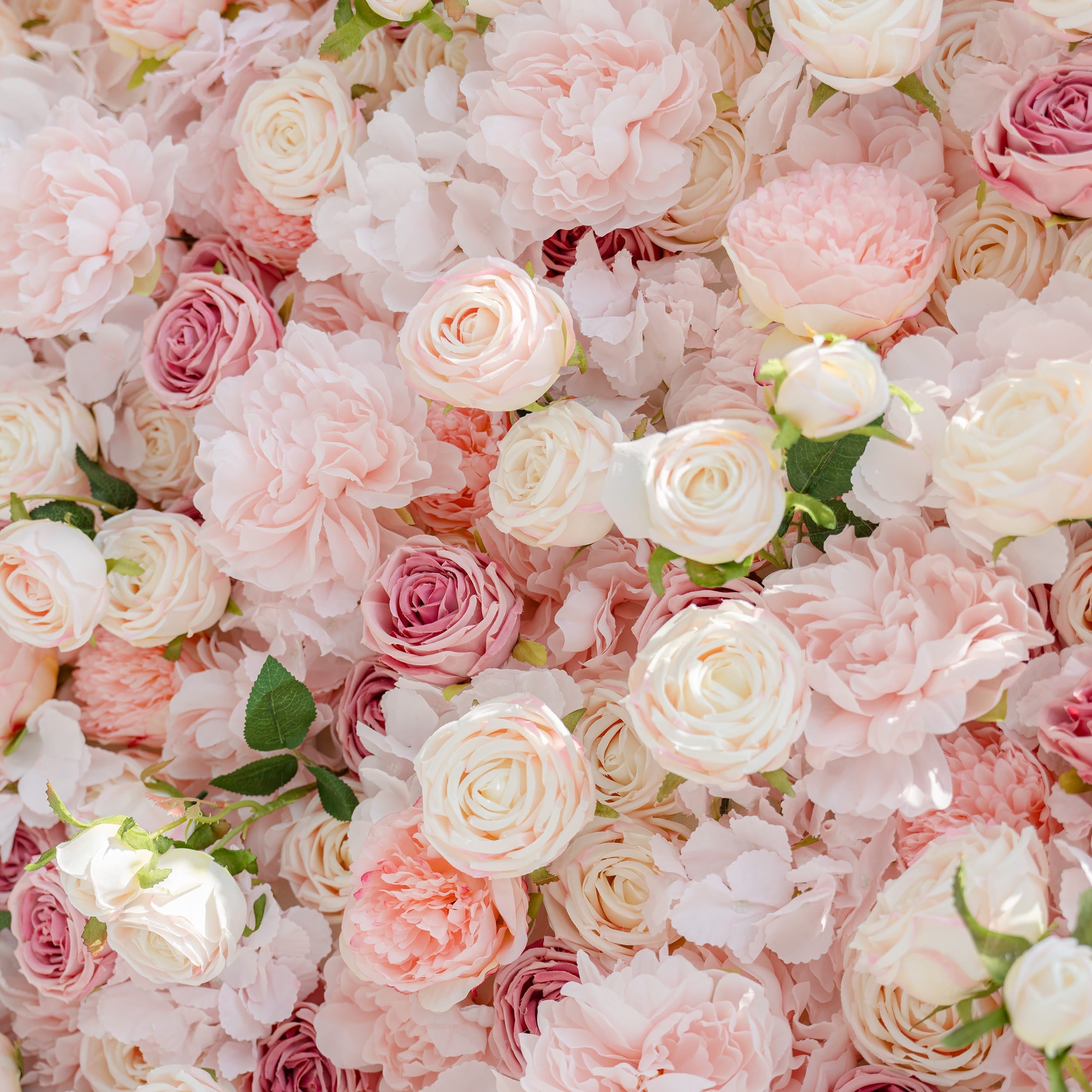 *USA ONLY* VF-503-U Pink Rose & Peony Flower Wall 8ft×8ft - Artificial Wedding Backdrop with Fast US Shipping