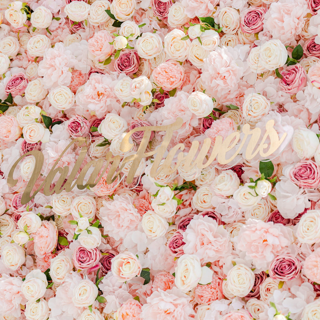 *USA ONLY* VF-503-U Pink Rose & Peony Flower Wall 8ft×8ft - Artificial Wedding Backdrop with Fast US Shipping
