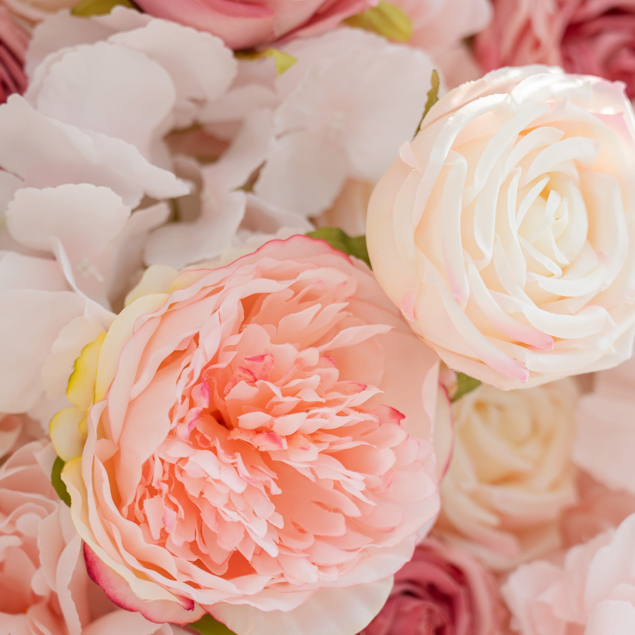 *USA ONLY* VF-503-U Pink Rose & Peony Flower Wall 8ft×8ft - Artificial Wedding Backdrop with Fast US Shipping