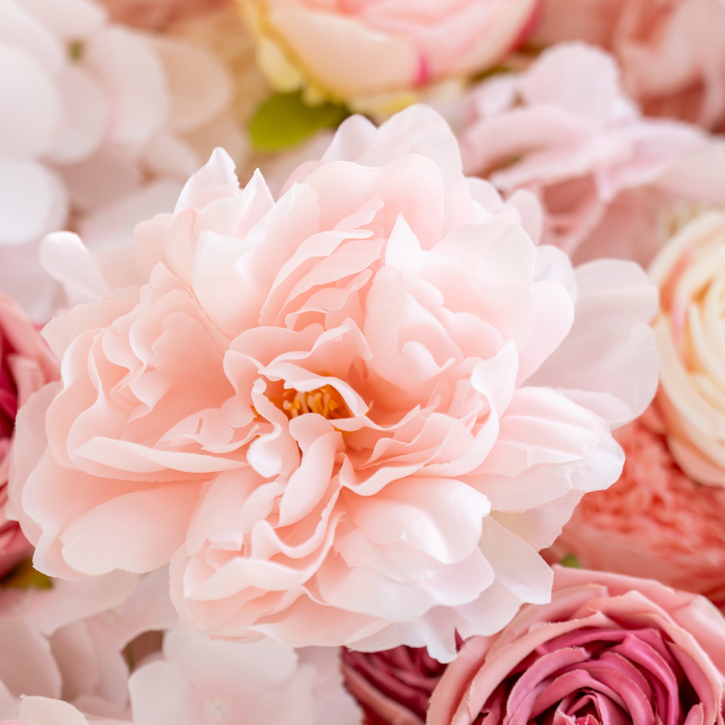 *USA ONLY* VF-503-U Pink Rose & Peony Flower Wall 8ft×8ft - Artificial Wedding Backdrop with Fast US Shipping