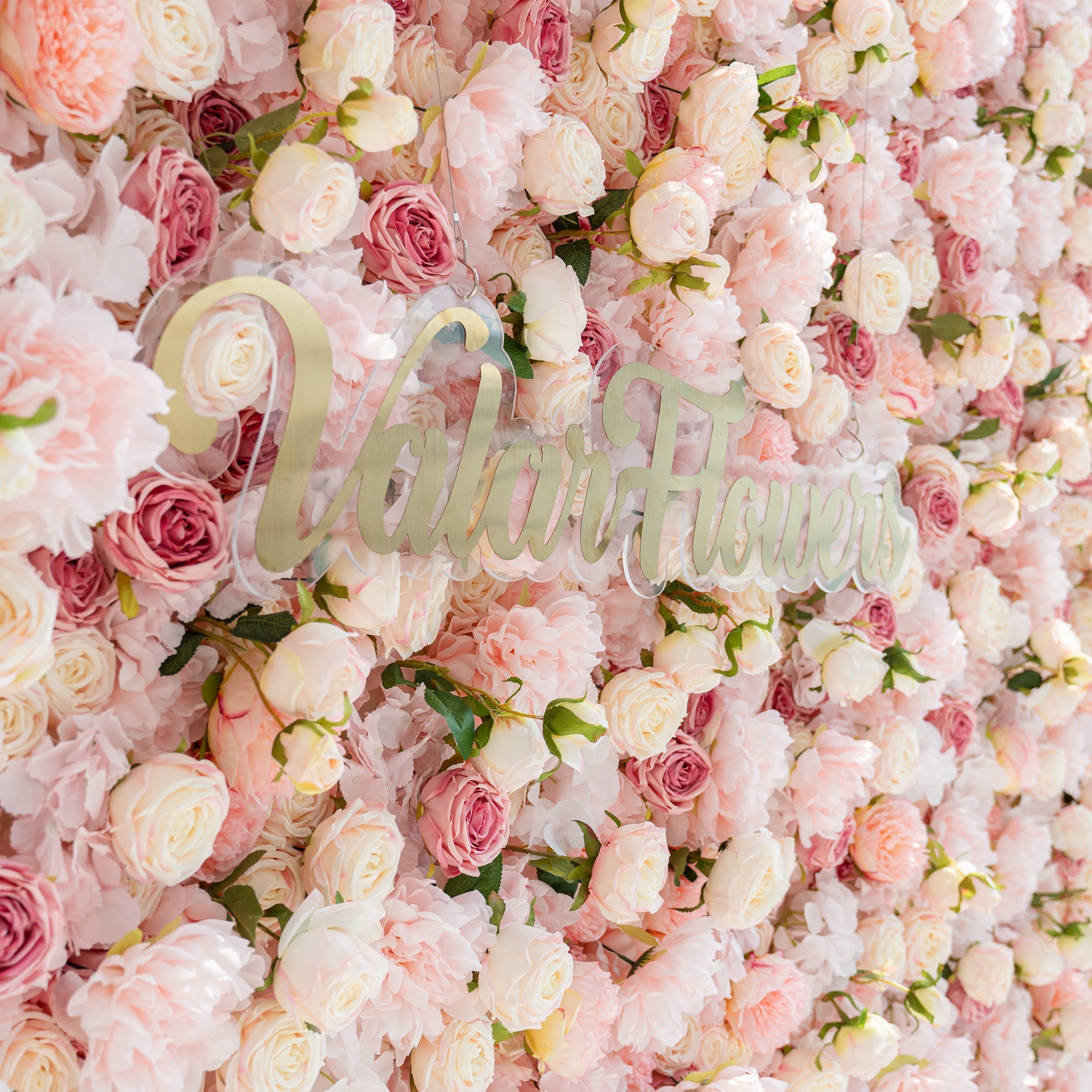 *USA ONLY* VF-503-U Pink Rose & Peony Flower Wall 8ft×8ft - Artificial Wedding Backdrop with Fast US Shipping