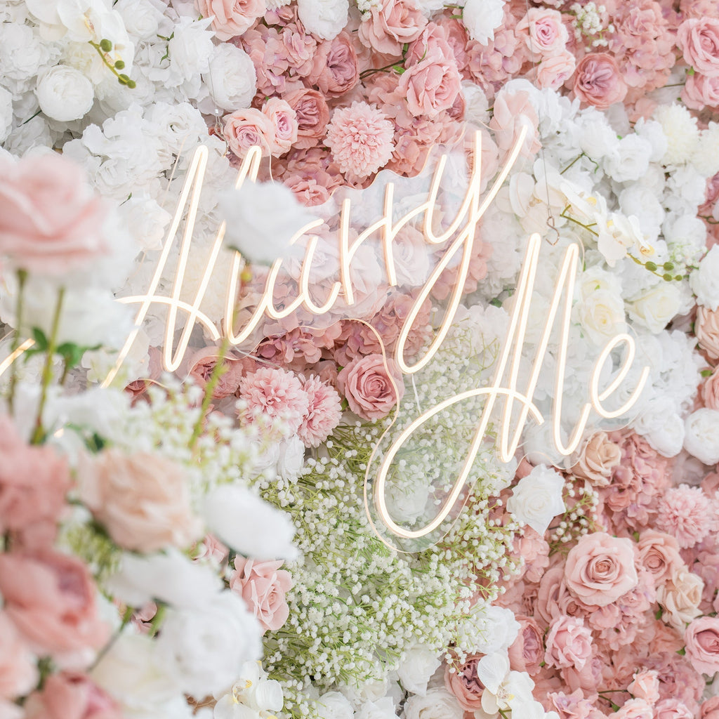 Romantic Floral Backdrop - Blush Nude and White Artificial Flower Wall for Weddings, Events, and Special Occasions-VF-418