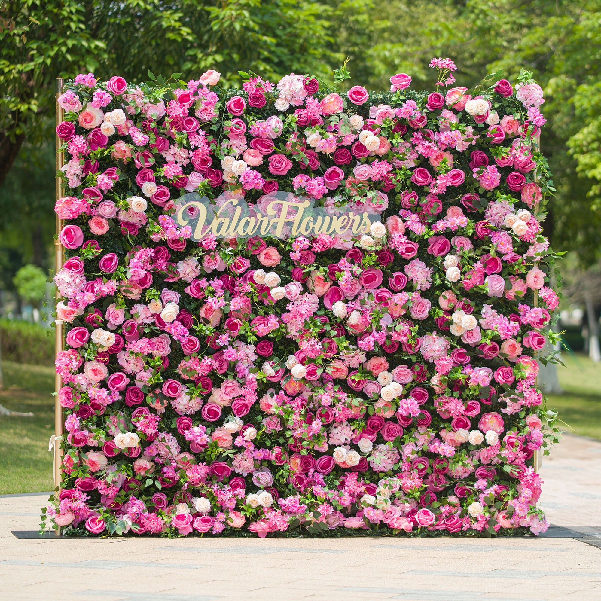 *USA ONLY*Radiant and Enchanting Multishade Pink Artificial Flower Backdrop by ValarFlowers: A Vivid Tapestry for Your Events-VF-325-U