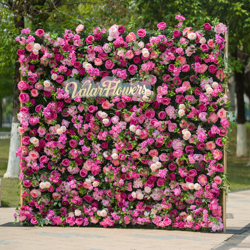 *USA ONLY*Radiant and Enchanting Multishade Pink Artificial Flower Backdrop by ValarFlowers: A Vivid Tapestry for Your Events-VF-325-U