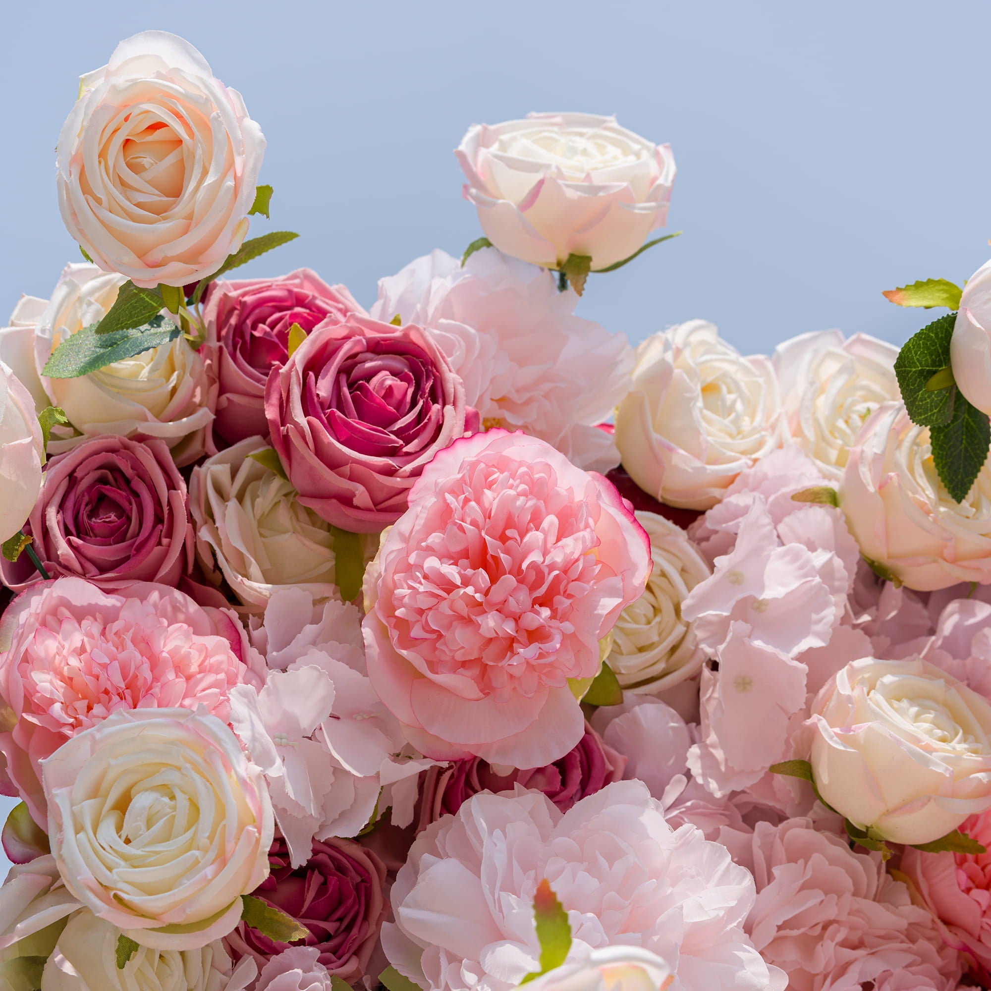 *USA ONLY* VF-503-U Pink Rose & Peony Flower Wall 8ft×8ft - Artificial Wedding Backdrop with Fast US Shipping
