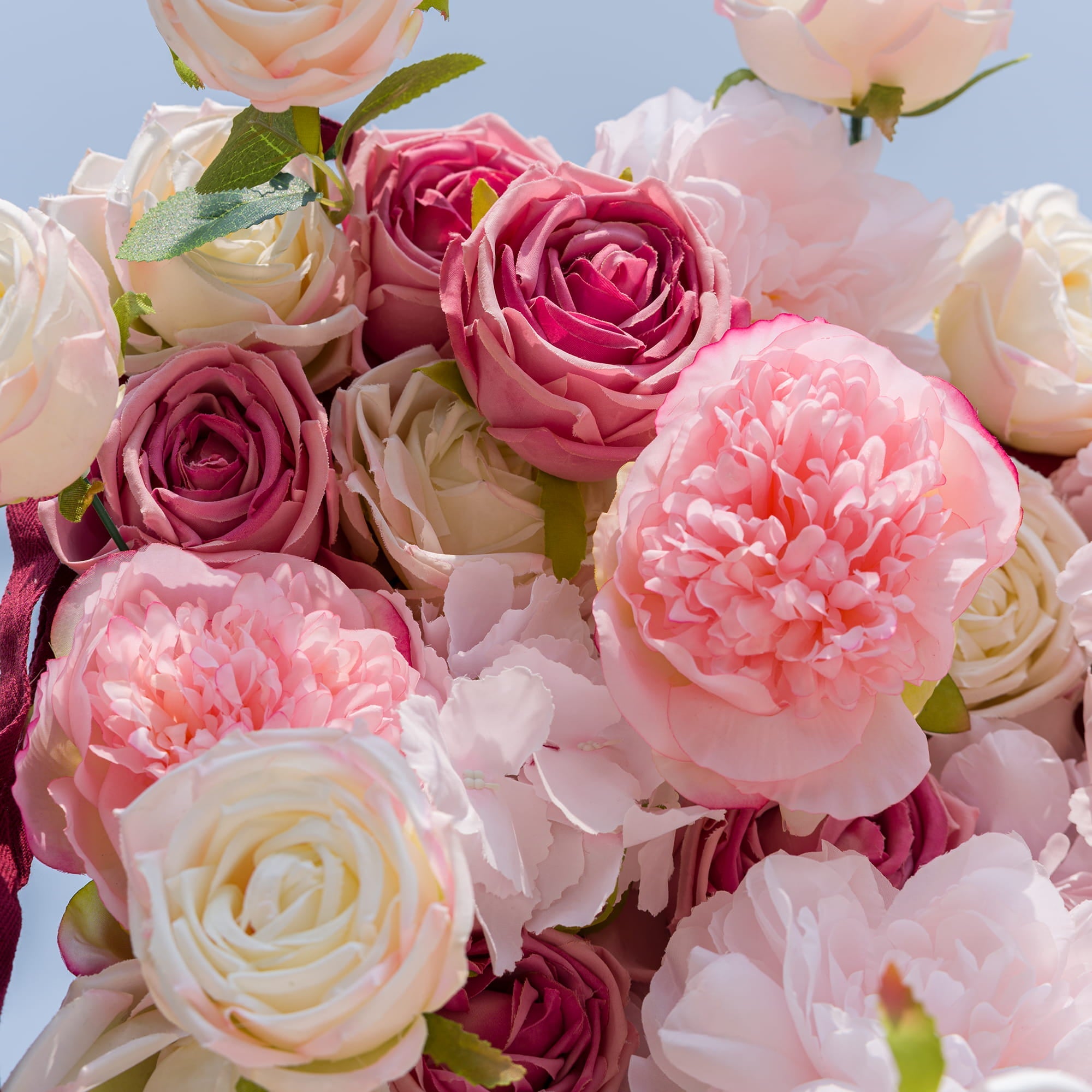 *USA ONLY* VF-503-U Pink Rose & Peony Flower Wall 8ft×8ft - Artificial Wedding Backdrop with Fast US Shipping
