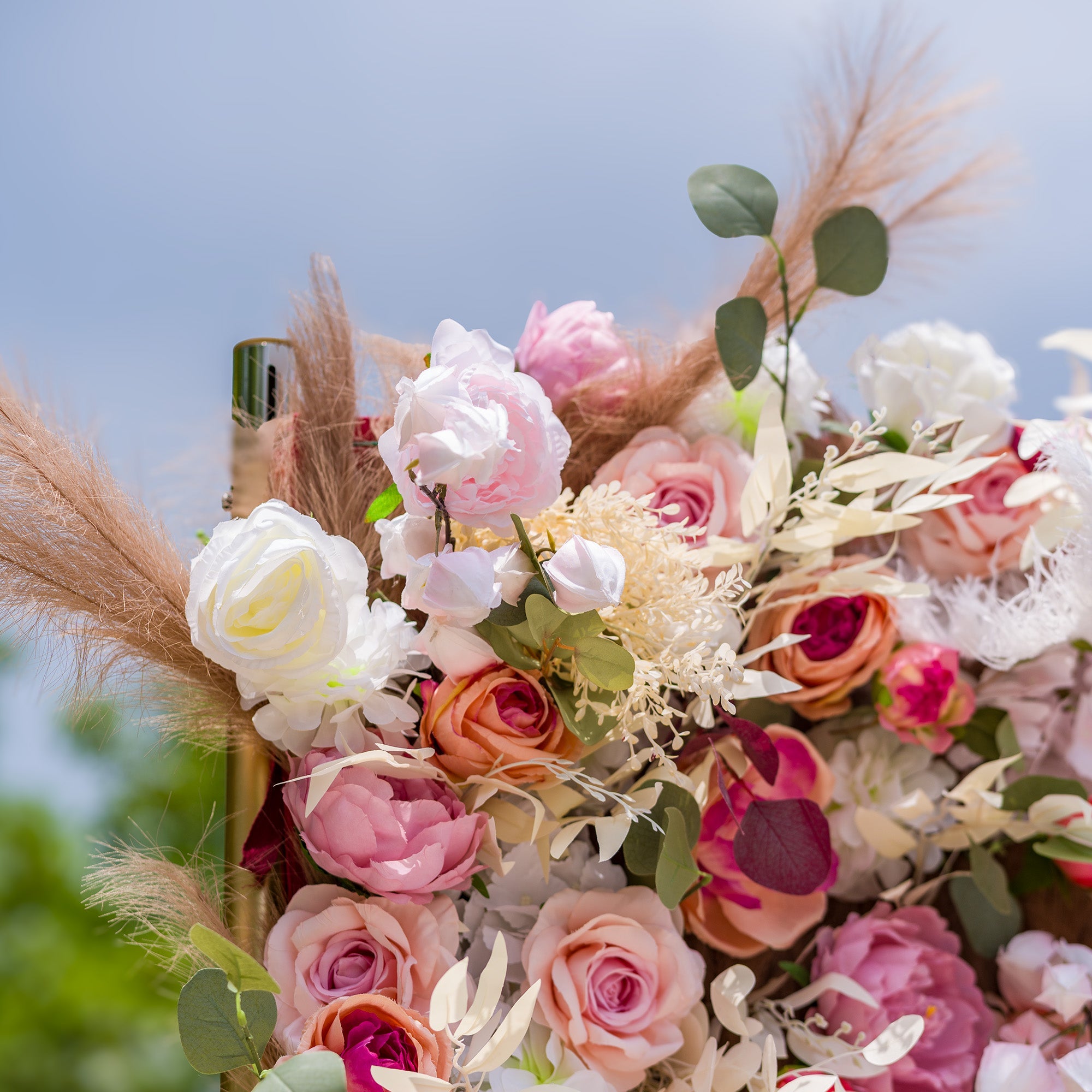 *USA ONLY*Valar Flowers Roll Up Fabric Artificial Flower Wall Wedding Backdrop. Floral Party Decor. Event Photography-VF-327-U