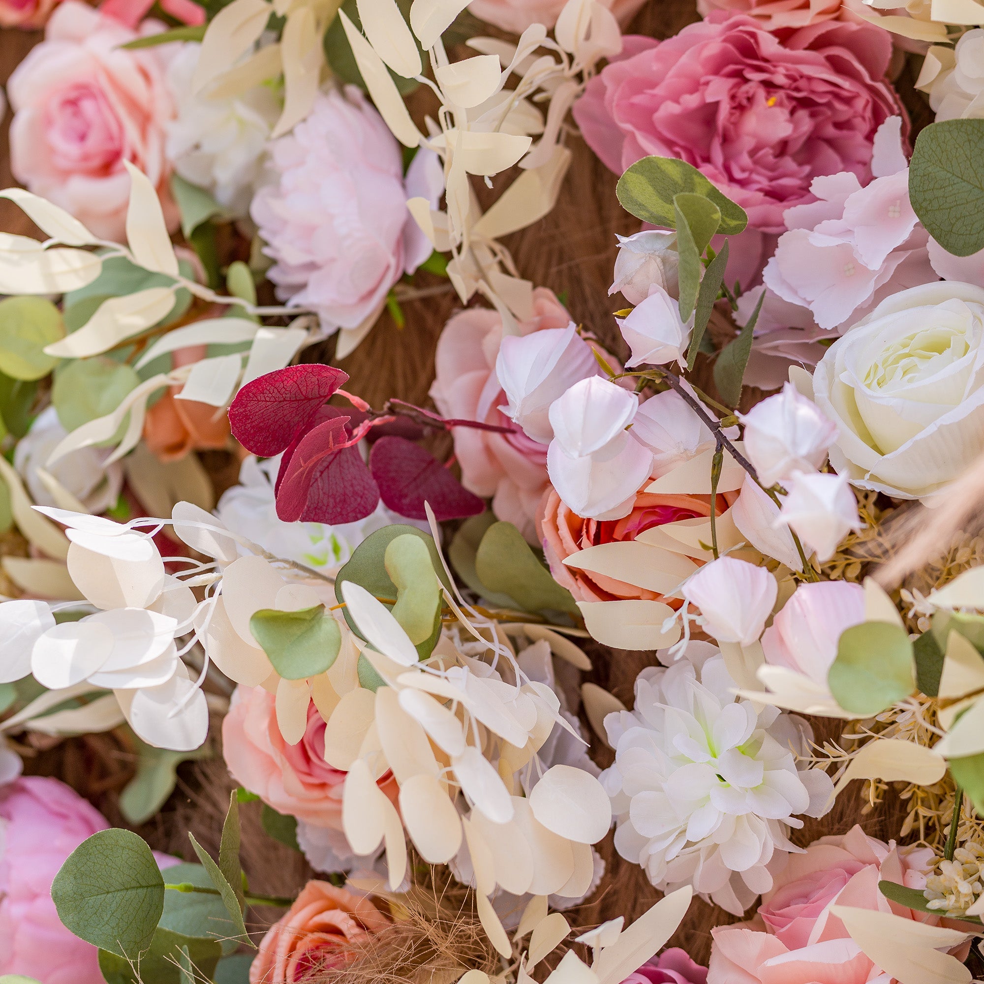 *USA ONLY*Valar Flowers Roll Up Fabric Artificial Flower Wall Wedding Backdrop. Floral Party Decor. Event Photography-VF-327-U