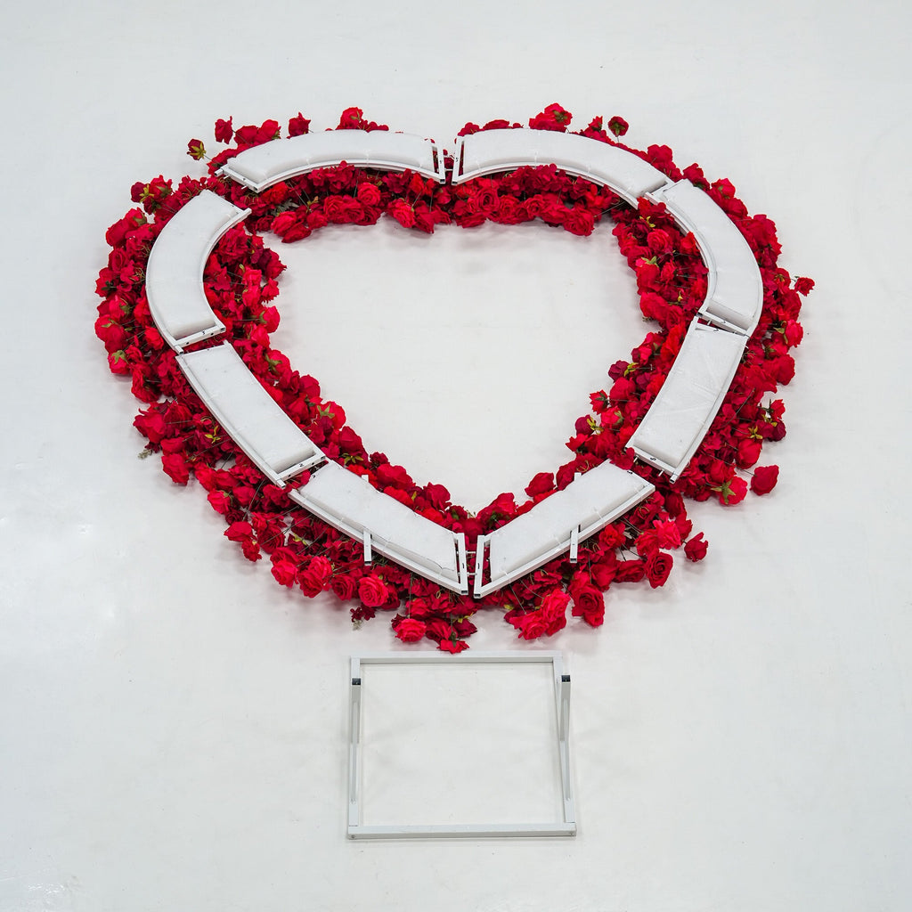 *USA ONLY*ValarFlowers Red Rose Heart - Shaped Floral Backdrop: A Romantic Proposal & Event Centerpiece-HA-405-U