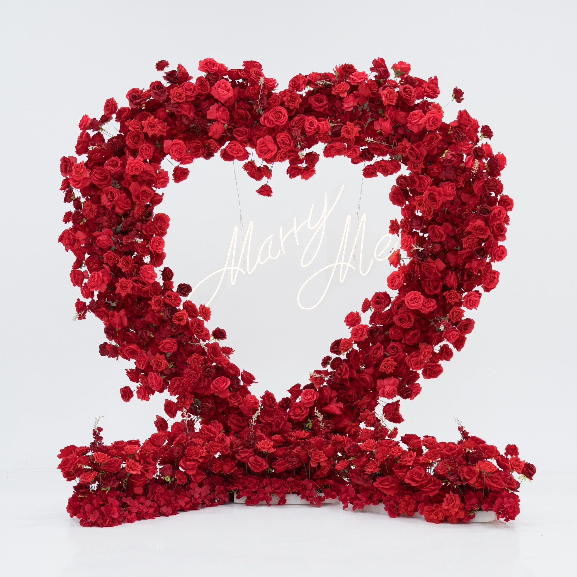 *USA ONLY*ValarFlowers Red Rose Heart - Shaped Floral Backdrop: A Romantic Proposal & Event Centerpiece-HA-405-U