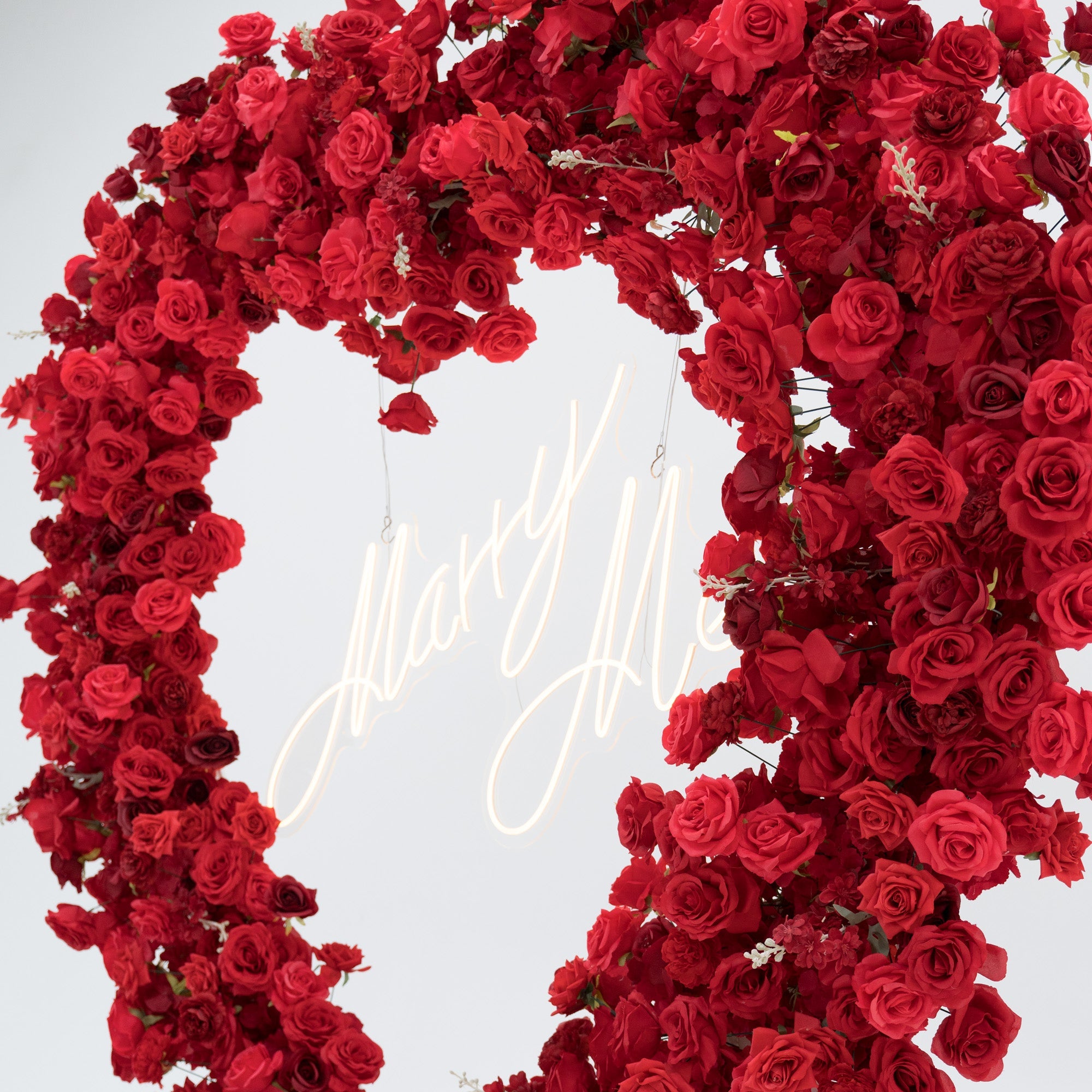 *USA ONLY*ValarFlowers Red Rose Heart - Shaped Floral Backdrop: A Romantic Proposal & Event Centerpiece-HA-405-U