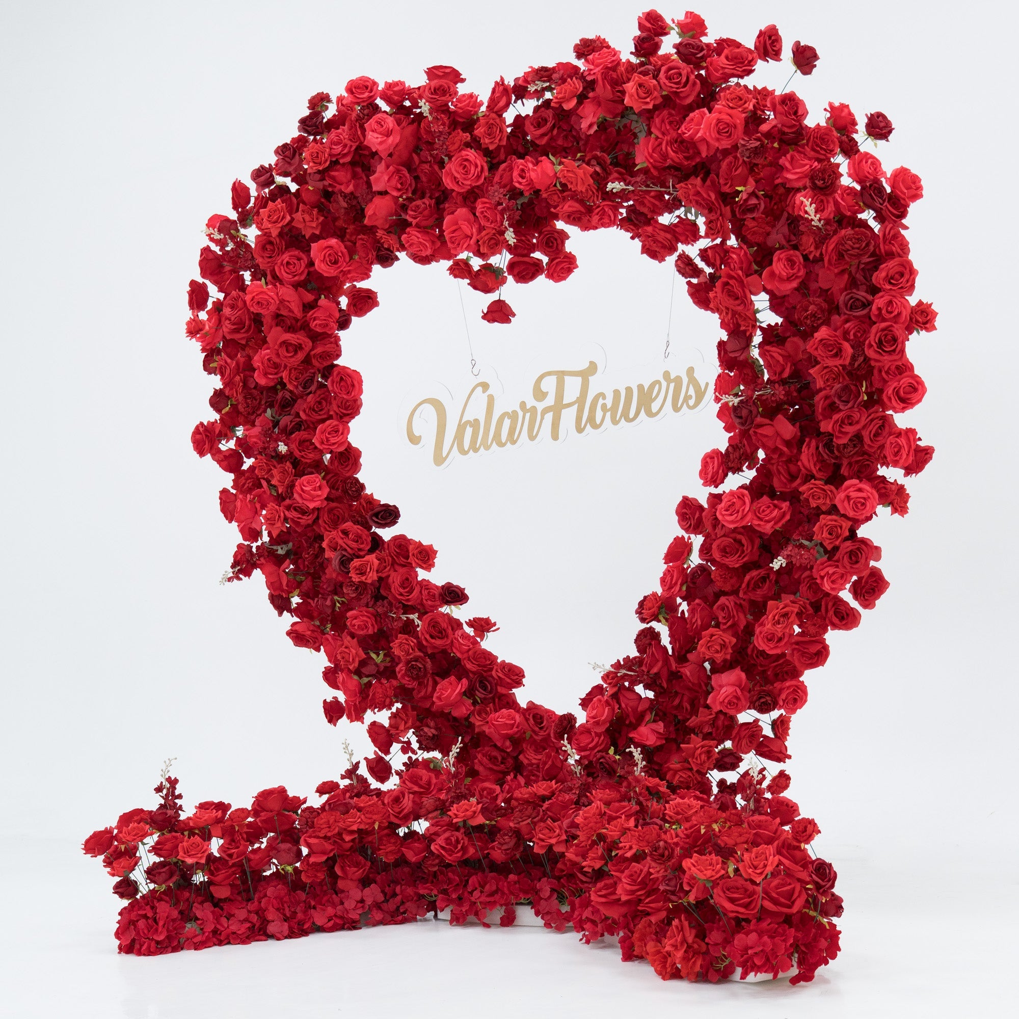 *USA ONLY*ValarFlowers Red Rose Heart - Shaped Floral Backdrop: A Romantic Proposal & Event Centerpiece-HA-405-U