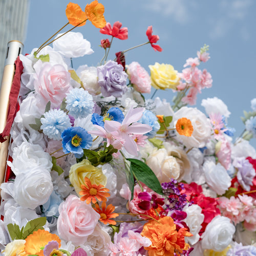 *USA ONLY*ValarFlowers Vibrant and Lush Multicolored Artificial Flower Wall-VF-811-2-U