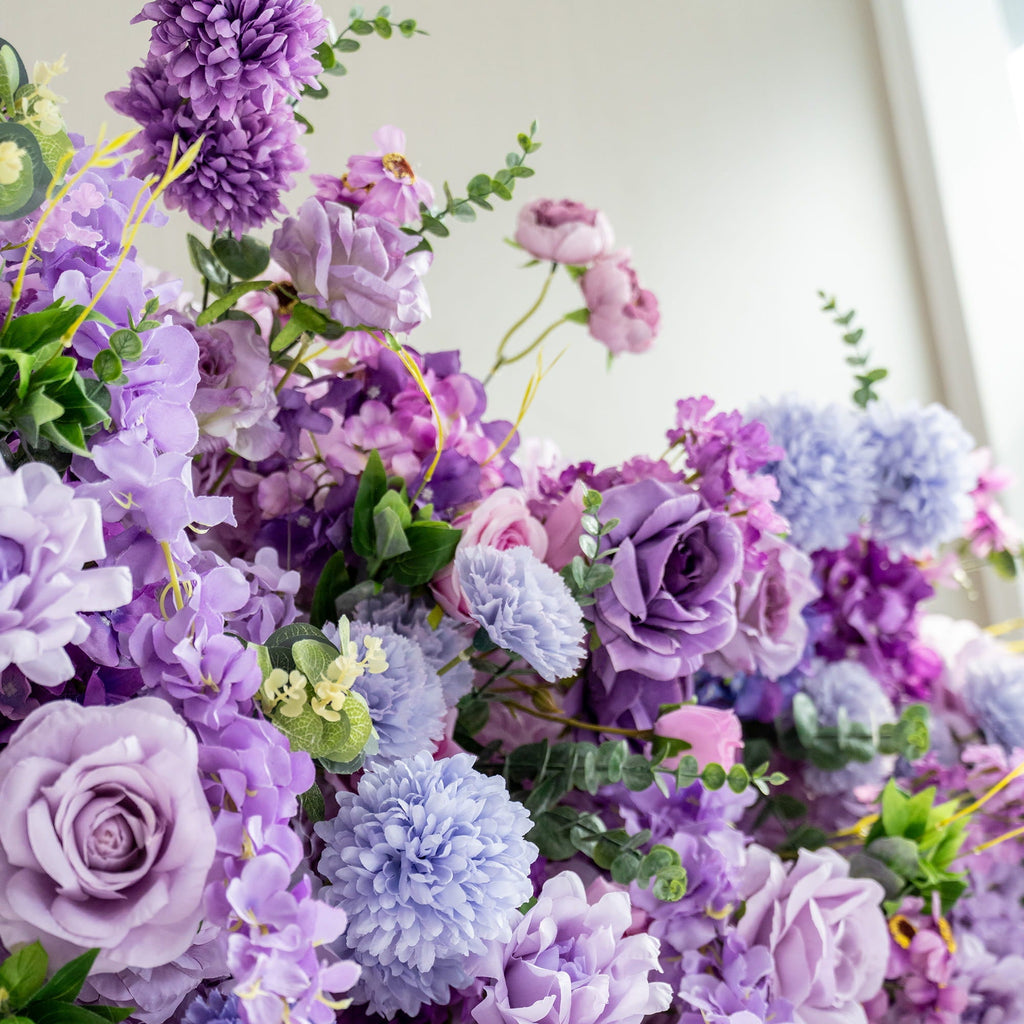 *USA ONLY*ValarFlowers Presents: Lavender Elegance – A Lavish Display of Purple Blooms in an Artificial Fabric Flower Arch Decor-VF-490-U