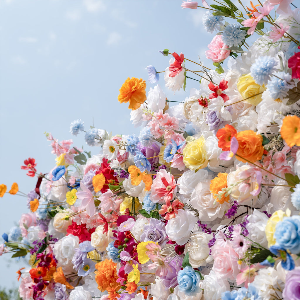 *USA ONLY*ValarFlowers Vibrant and Lush Multicolored Artificial Flower Wall-VF-811-2-U