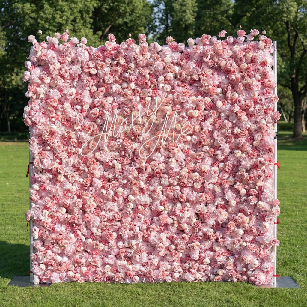 *USA ONLY*Valar Flowers Roll Up Artificial Lush Pink Floral Wall-VF-501-U