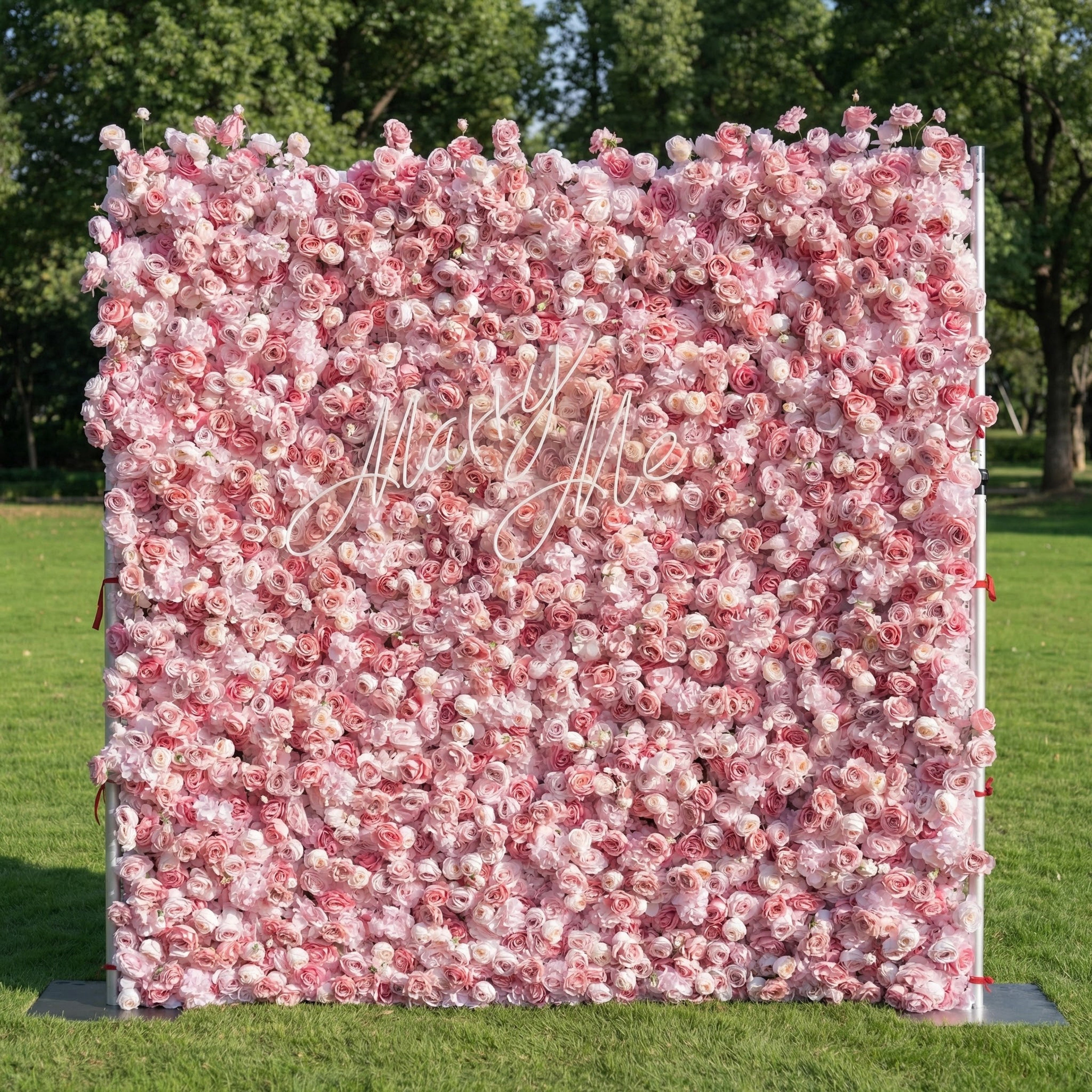 *USA ONLY*Valar Flowers Roll Up Artificial Lush Pink Floral Wall-VF-501-U