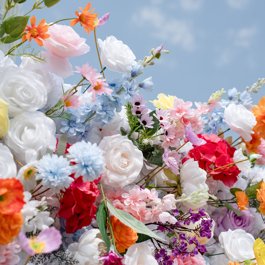 *USA ONLY*ValarFlowers Vibrant and Lush Multicolored Artificial Flower Wall-VF-811-2-U