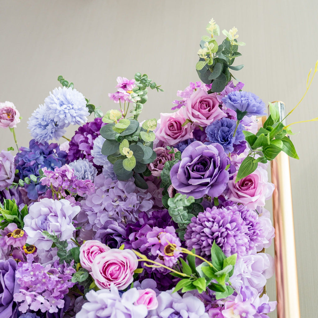 *USA ONLY*ValarFlowers Presents: Lavender Elegance – A Lavish Display of Purple Blooms in an Artificial Fabric Flower Arch Decor-VF-490-U