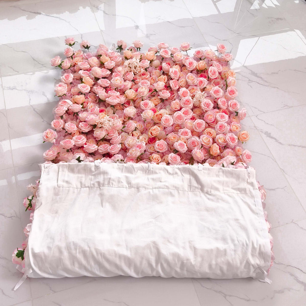 *USA ONLY*Valar Flowers Roll Up Artificial Lush Pink Floral Wall-VF-501-U