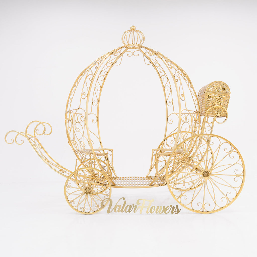 7.9ft Life size Height Fairy Princess Style Cinderella's Fantasy Pumpkin Carriage for Castle Decorating/ Halloween/ Baby Shower /Wedding Invitation Decor